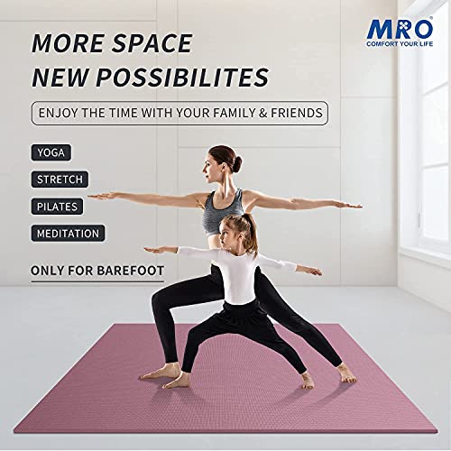 Purple Extra Large Yoga Mat 6x4 ft, 9mm Thick Non-Slip Exercise Mat