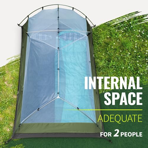 Forceatt 2P Green Waterproof Windproof Camping Tent for 2 People - Lightweight & Easy Setup
