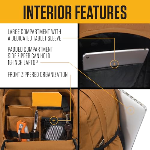 Carhartt 28L Dual-Compartment Laptop Backpack - Black