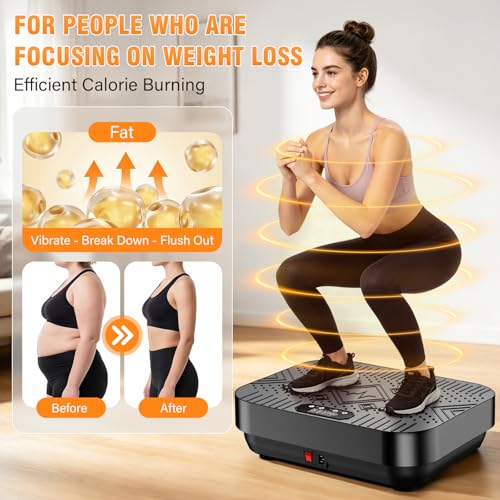 Vibration Plate for Lymphatic Drainage & Weight Loss - Portable Exercise Machine