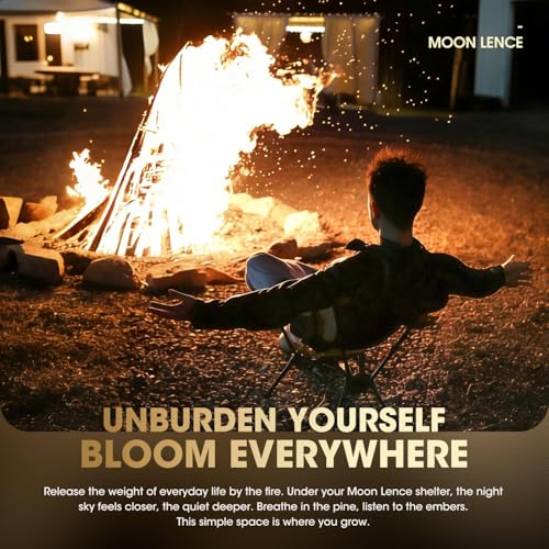 MOON LENCE Black 2 Pack Portable Camping & Backpacking Folding Chairs