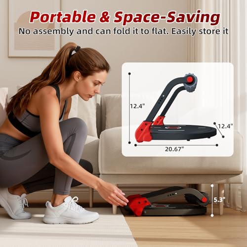 Mdeam Upgraded Ab Machine with Flat Backrest - Red & Black Home Sit-Up Equipment