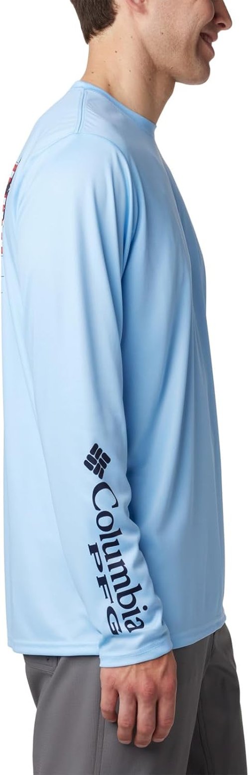 Columbia Men's Terminal Tackle Long Sleeve Shirt - Fins and Stripes Design for Ultimate Comfort
