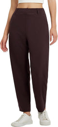 Baleaf Women's Ankle Barrel Pants - Stretchy Travel Slacks with Pockets | Petite Casual Fit