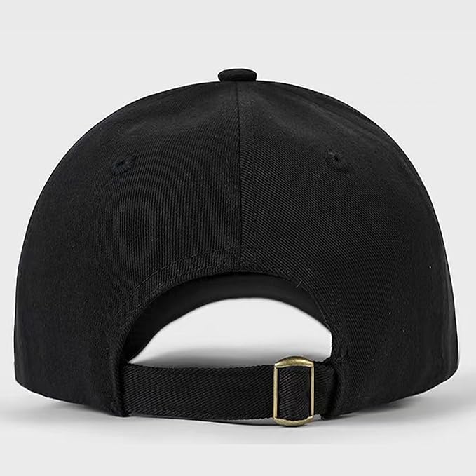 Cotton Baseball Caps 2-Pack for Men Women Adjustable Black and White