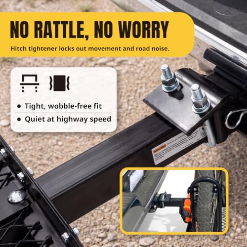 MAXXHAUL 50641 60in x 20in 500lb Capacity Hitch Mount Cargo Carrier & Bike Rack, Fits 2.25-3.25in Tires