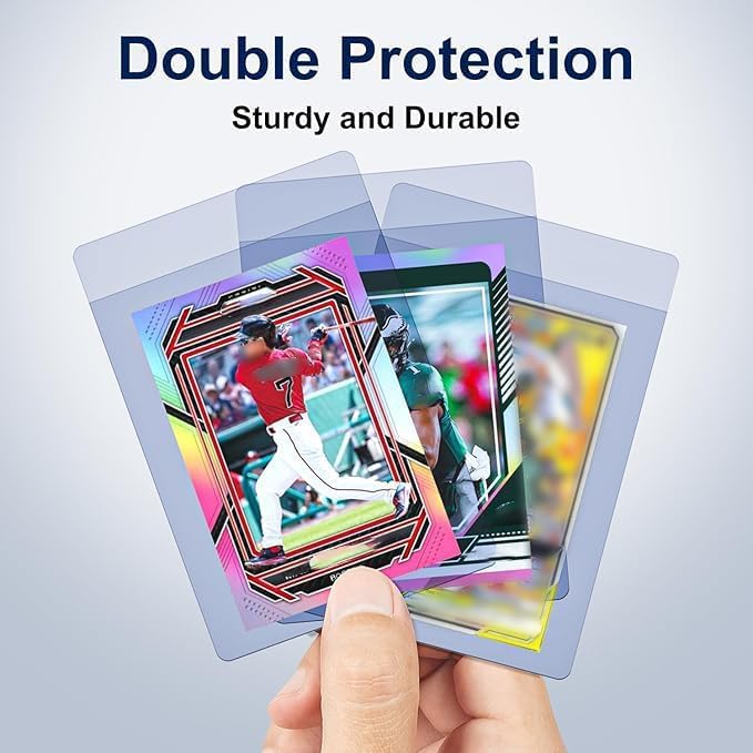 Skiennix 200ct Semi Rigid Card Holders - Ultra Clear Soft Sleeves for PSA, SGC, BGS, CSG Graded Cards