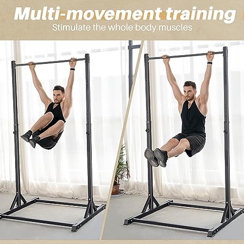 Black Power Tower Pull Up Station for Home Gym - Heavy Duty, 330LBS Capacity