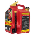 Self-Venting 5 Gallon Gasoline Storage Container with Rotating Spout - Type II Safety Can - Red
