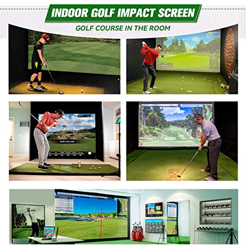 aikeec 10ft x 10ft Golf Impact Screen - 7mm Thickened Indoor/Garage Practice Net
