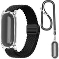 2-in-1 Wristband & Neckband for Plaud NotePin & NotePin S AI Voice Recorder - High-Clarity PC Case & Breathable Magnetic Nylon Strap & Adjustable Neck Strap - Sports, Business, Men & Women (Black)