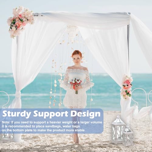 Heavy Duty 10x10ft Backdrop Stand Kit with Adjustable Telescopic Poles and Metal Base - Without Upgrade Clip