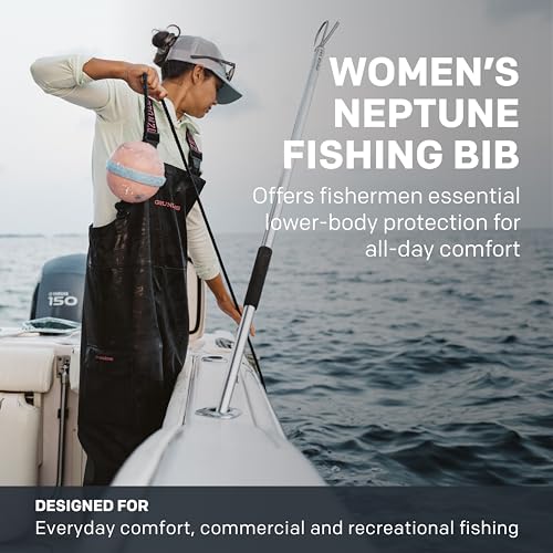 Women’s Fishing Bib Pants - Neptune Bib by Grundéns, Black, Medium