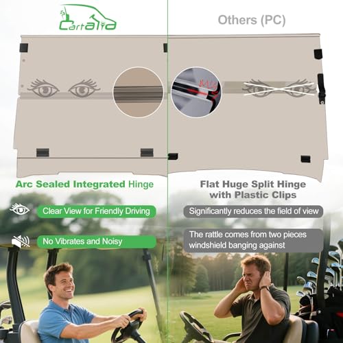 Golf Cart Windshield 3/16 inch Tinted for EZGO TXT 1995-2013 - Impact-Resistant