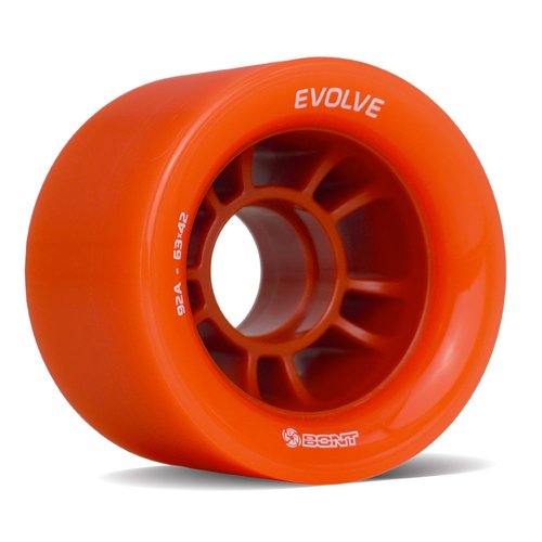 Bont Evolve Professional-Grade Indoor Roller Skate Wheels - High-Performance Polyurethane Speed Wheel Set - Blue 88A - Set of 4 wheels (Blue 88A)