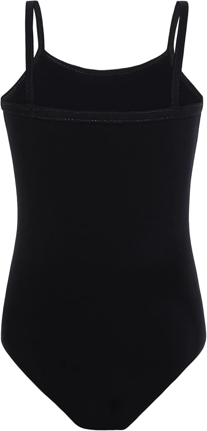 Regine Switzerland Girls Dance Camisole Leotard - Stylish Ballet Bodysuit for Ages 2-14 | Pink & Black