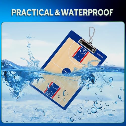 Waterproof Double-Sided Basketball Clipboard Whiteboard - Erasable Tactics Board