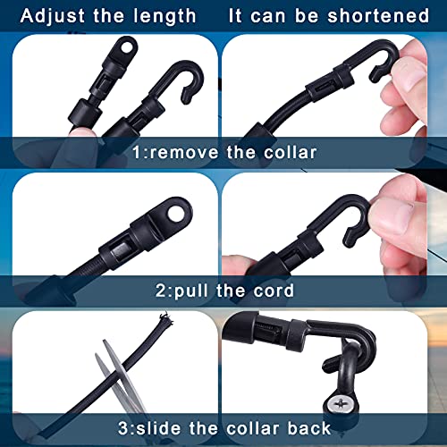 12 Inch Fishing Rod Strap Holder Set - Boat Deck Tamer Straps for Secure Storage