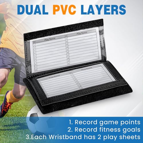 Youth Football Wristbands with Tactic Compartments - 20 Pack Variation of THIS listing