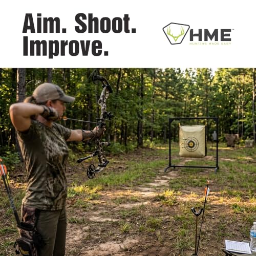 HME Adjustable Archery Target Stand for Bag Targets, Indoor Outdoor