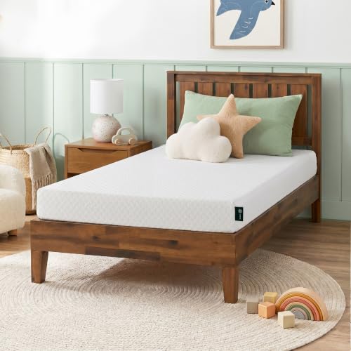 White 5 Inch Twin Cooling Gel Memory Foam Mattress - Medium Feel