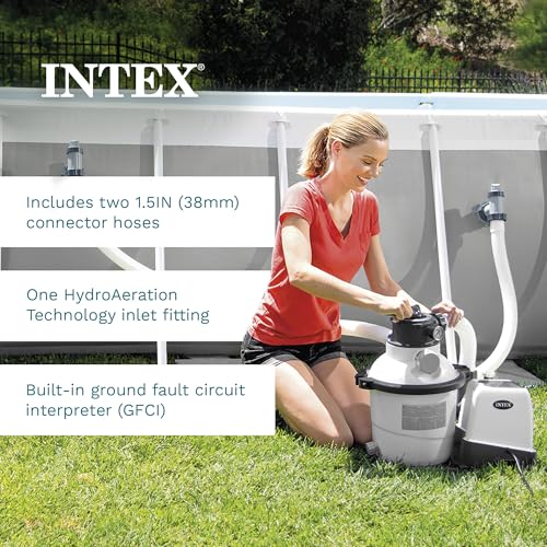 Intex 1500 GPH Krystal Clear Sand Filter Pump for Above Ground Pools