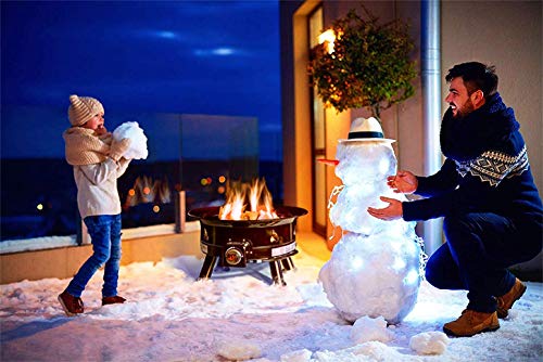Outland Living 24-Inch Smokeless Propane Fire Pit with Cover, Black