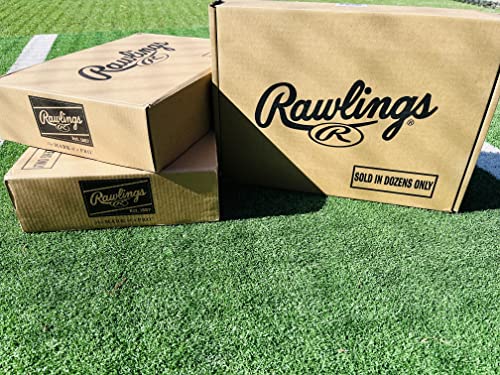 Rawlings Practice Baseballs 1 Dozen, Full-Grain Leather Cover, Composite Core