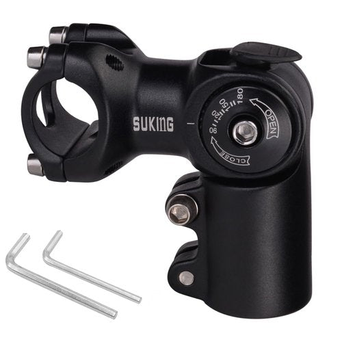 CYSKY 31.8 Stem 60mm Adjustable 0-90 Degree MTB Stem Mountain Bike Stem Riser Bicycle Handlebar Stem for Mountain Bike Road Bike BMX City Cycling