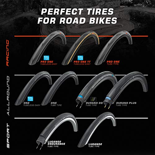 Tubeless Road Bike Tire with Transparent Sidewall 700x34C - High-Performance Schwalbe Pro One TLE