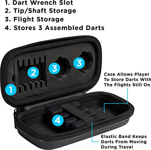 Viper Blitz 22g Tungsten Steel Tip Darts Set with Case - Slim, Heavy, 95% Tungsten