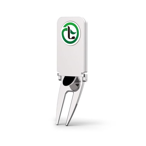 Magnetic Golf Divot Repair Tool and Ball Marker, 4 in 1 Golf Accessory Tool, Opener - Club Tee - Groove Cleaner - Putting Alignment - Designed to Be the Ultimate Tool for the Green-White