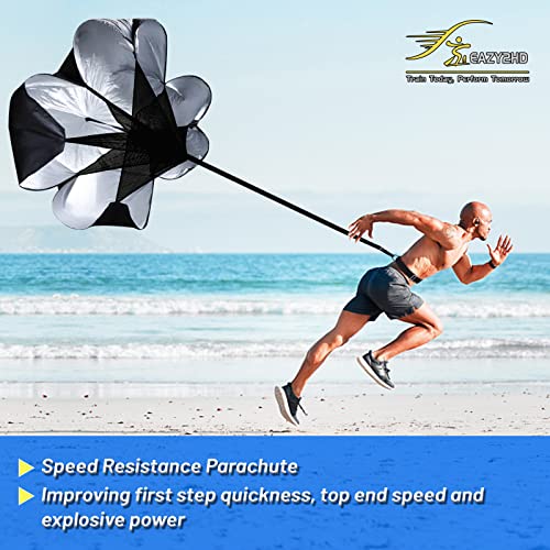 Speed & Agility Training Set - Blue - Ladder, Cones, Hurdles, Parachute & Workout Equipment