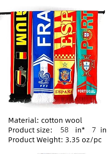 Spain Soccer Scarves 2-Pack for National Team Fans - 60 Count