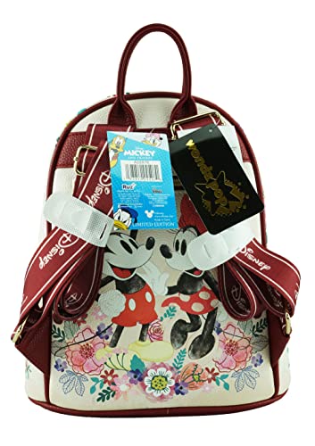 Disney Mickey & Minnie Mouse Vegan Leather Mini Backpack - 11 inch