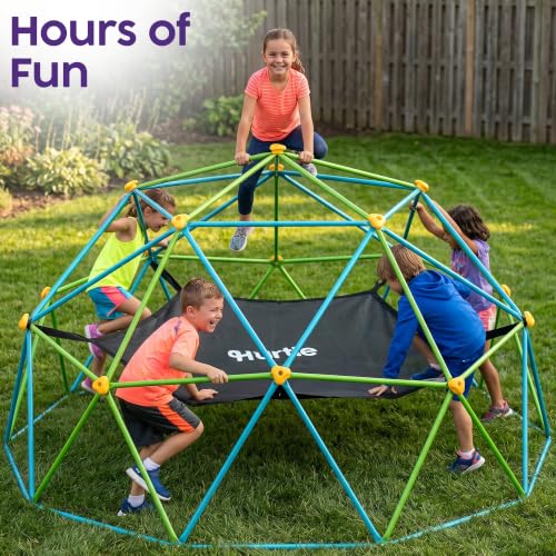 10ft Climbing Dome with Hammock for Kids - Outdoor Jungle Gym & Monkey Bars