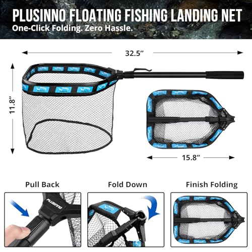 Fishing Backpack with Floating Net & Tackle Box - Waterproof Tackle Bag