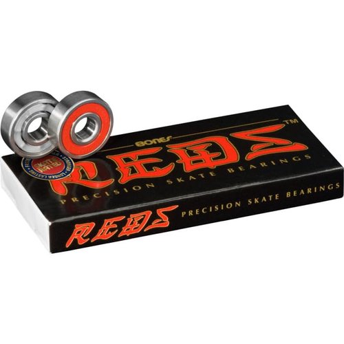 Bones Reds Skateboard, Longboard, and Roller Skate Bearings (8 Pack) Bundled with a Bonus Free SkateHouse Skateboard T-Handle Tool (Model #BSACBR88)
