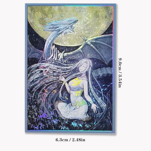 Holographic Card Sleeves 50ct 63x90mm for Yu-Gi-Oh Japanese Art Anime Trading Cards Art08