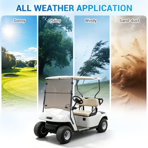 CartClan Tinted Golf Cart Windshield for EZGO TXT 1995-2013 Folding Impact-Resistant