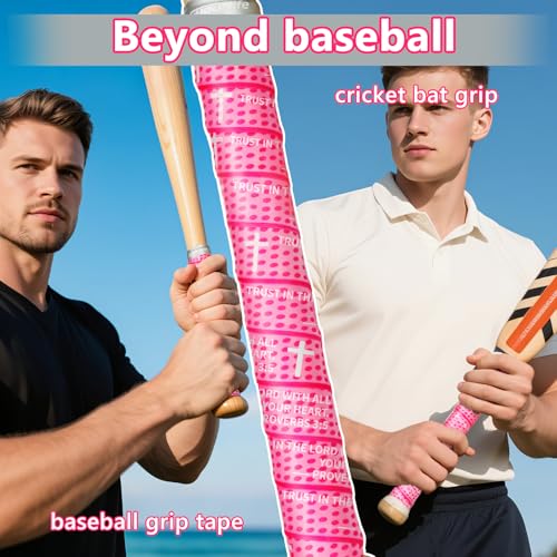 Pink Baseball Bat Grip Wrap 2 Pack Non-Slip Softball & Baseball Accessories PROVERBS 3:5
