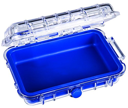 Flambeau Outdoors 302HD HD Tuff Box 300 with Zerust Anti-Corrosion Liner, Dry Box Storage, Small, Blue/Clear