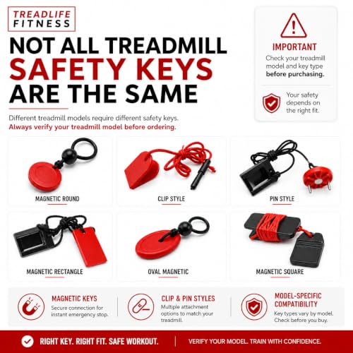 Treadmill Safety Key Replacement for Sunny Health & Fitness Models SF-T7874 SF-T7515 SF-T7917