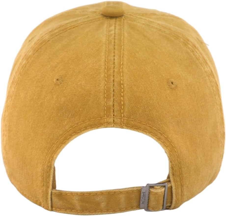 Skiennix Vintage Washed Cotton Baseball Cap - Adjustable Unstructured Low Profile Dad Hat for Men & Women