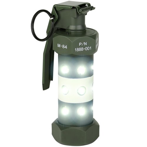 Disratw M84 Airsoft Flashbang Grenade Toy Plastic CS Hand Grenade Model Outdoor Camping Emergency Light Tactical Gear Accessories for Army Fans Cosplay Props CS Game (with Flashing Light)