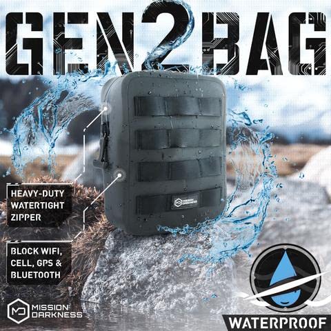 Waterproof Faraday Pouch for Electronics - MOLLE Compatible Signal Blocker