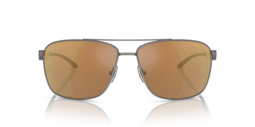 ARNETTE Man Sunglasses Matte Gunmetal Frame, Brown Mirror Gold Polarized Lenses, 65MM