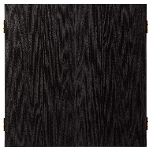 Viper Hideaway Dartboard Cabinet Set Bundle with Reversible Steel Tip & Baseball Games, 2 Darts, Chalk Scoreboards, Matte Black Finish