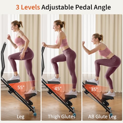 MOMODA Vertical Climber Stair Stepper for Home Workout - Blue
