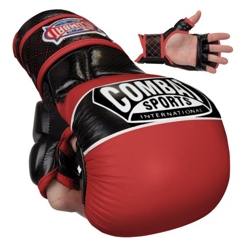Red Large MMA Training Gloves for Boxing & Sparring - Combat Sports Max Strike